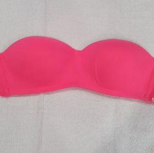 VS PINK Strappy Neon Pink Bandeau (Size Medium)